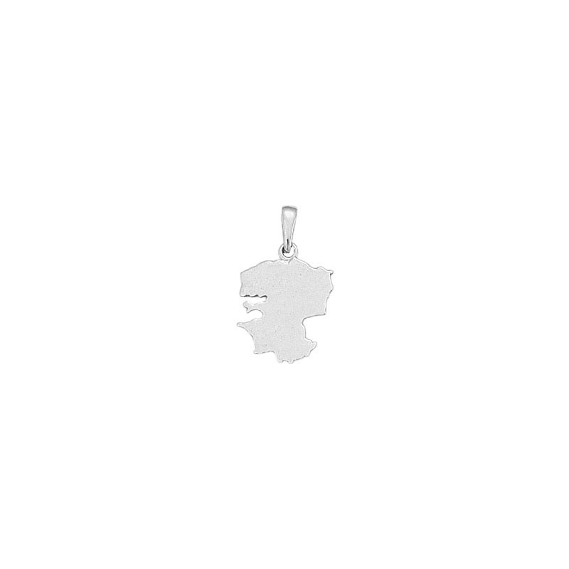 Pendentif carte Finistère - Argent - Atelier 1924 - Patrimoine Vivant Français 