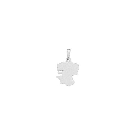 Pendentif carte Finistère - Argent - Atelier 1924 - Patrimoine Vivant Français 