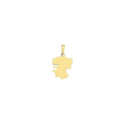 Pendentif carte Finistère  – Or 18 carats jaune, gris ou rose – Atelier 1924 - Patrimoine Vivant Français 