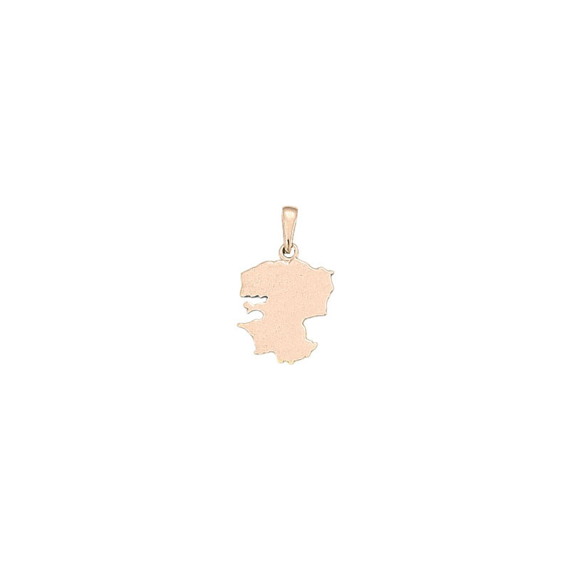 Pendentif carte Finistère  – Or 18 carats jaune, gris ou rose – Atelier 1924 - Patrimoine Vivant Français Couleur Or:Rose