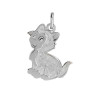 Pendentif chat  - Or 18 carats jaune ou gris - Artisanat français depuis 1954  Couleur Or:Gris