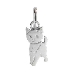 Pendentif chat  - Or 18 carats jaune ou gris - Artisanat français depuis 1954  Couleur Or:Gris
