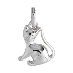 Pendentif chat  - Or 18 carats jaune ou gris - Artisanat français depuis 1954  Couleur Or:Gris