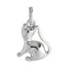 Pendentif chat  - Or 18 carats jaune ou gris - Artisanat français depuis 1954  Couleur Or:Gris