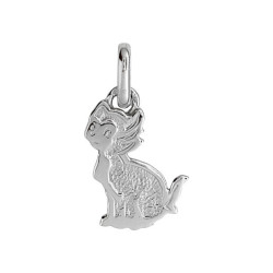 Pendentif chat  - Or 18 carats jaune ou gris - Artisanat français depuis 1954  Couleur Or:Gris