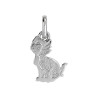 Pendentif chat  - Or 18 carats jaune ou gris - Artisanat français depuis 1954  Couleur Or:Gris