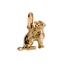 Pendentif chat massif  - Or 18 carats jaune ou gris - Artisanat français depuis 1954  