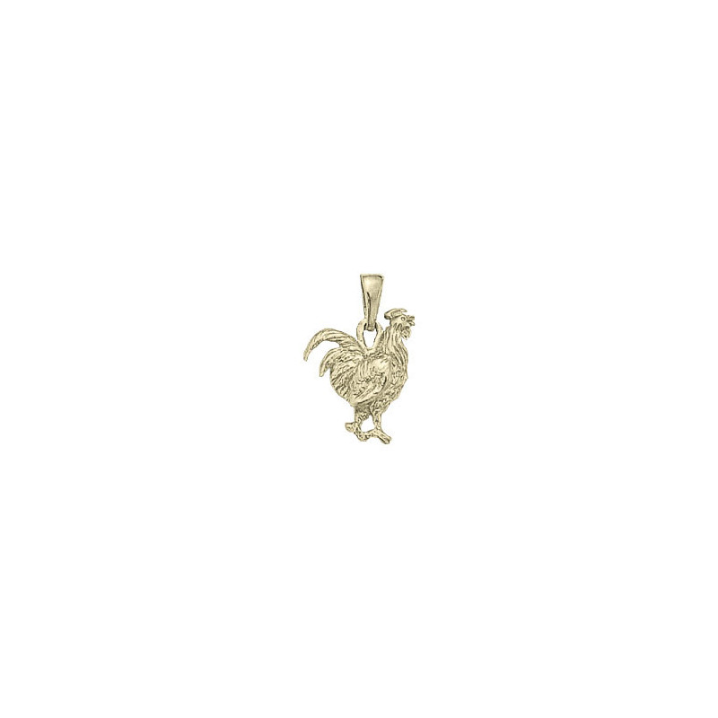 Pendentif coq 3D  - Or 18 carats jaune, gris ou rose – Atelier 1924 - Patrimoine Vivant Français  