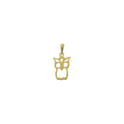 Pendentif chouette évidé  - Or 18 carats jaune, gris ou rose – Atelier 1924 - Patrimoine Vivant Français  