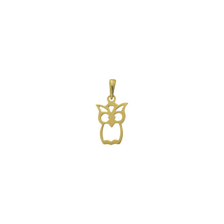 Pendentif chouette évidé  - Or 18 carats jaune, gris ou rose – Atelier 1924 - Patrimoine Vivant Français  