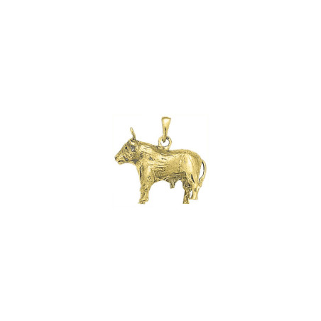 Pendentif boeuf Charolais  - Or 18 carats jaune, gris ou rose – Atelier 1924 - Patrimoine Vivant Français 