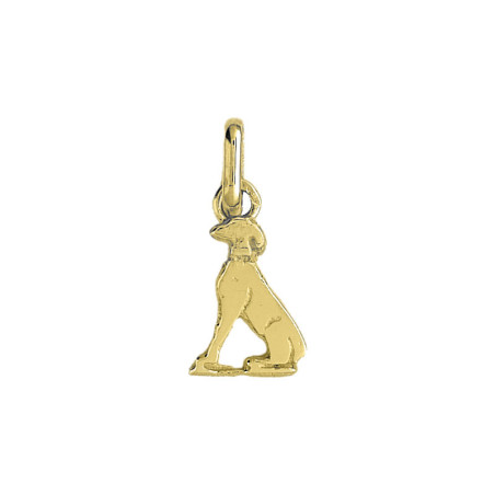 Pendentif chien assis - Or 9 carats jaune ou gris – Artisanat Français depuis 1954  - Bijouterie La Petite Française