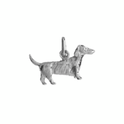 Pendentif chien Teckel  - Or 18 carats jaune ou gris - Artisanat français depuis 1954    - Bijouterie La Petite Française