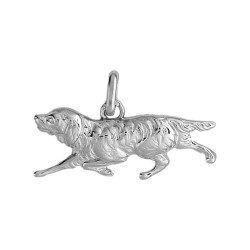 Pendentif chien de chasse  - Or 18 carats jaune ou gris - Artisanat français depuis 1954    - Bijouterie La Petite Française