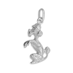 Pendentif chien Caniche – Or 9 carats jaune ou gris – Artisanat français depuis 1954 