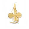 Pendentif trèfle  – Or 18 carats jaune ou gris – Artisanat français depuis 1954 