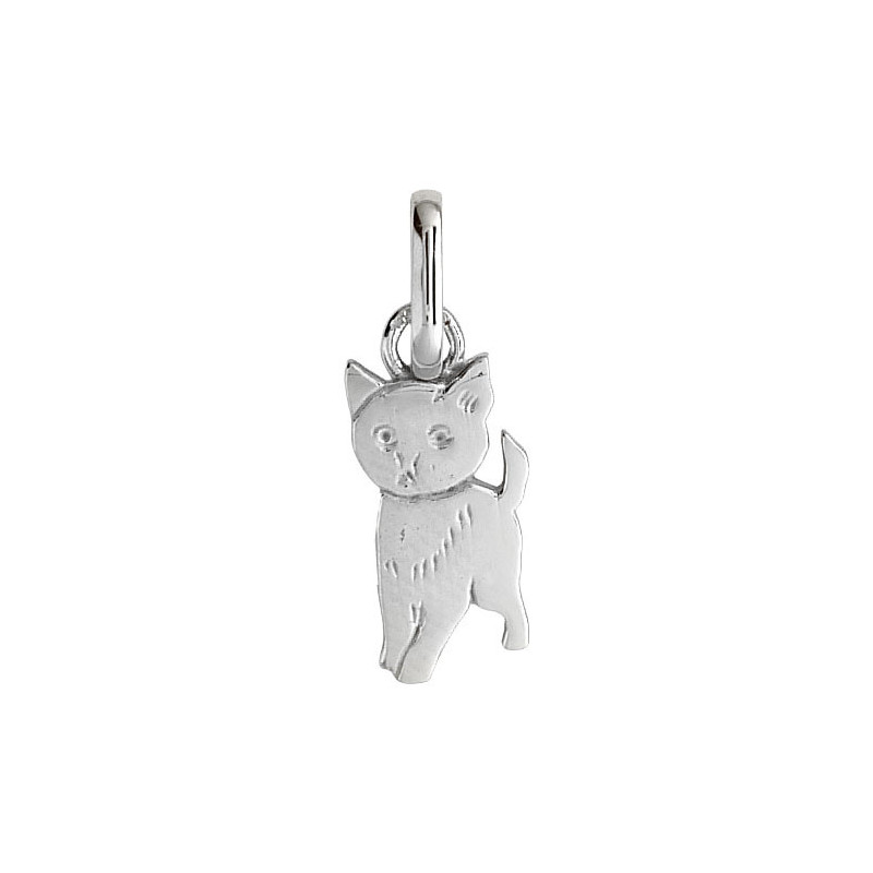 Pendentif chat  - argent - Artisanat français depuis 1954   - Bijouterie La Petite Française