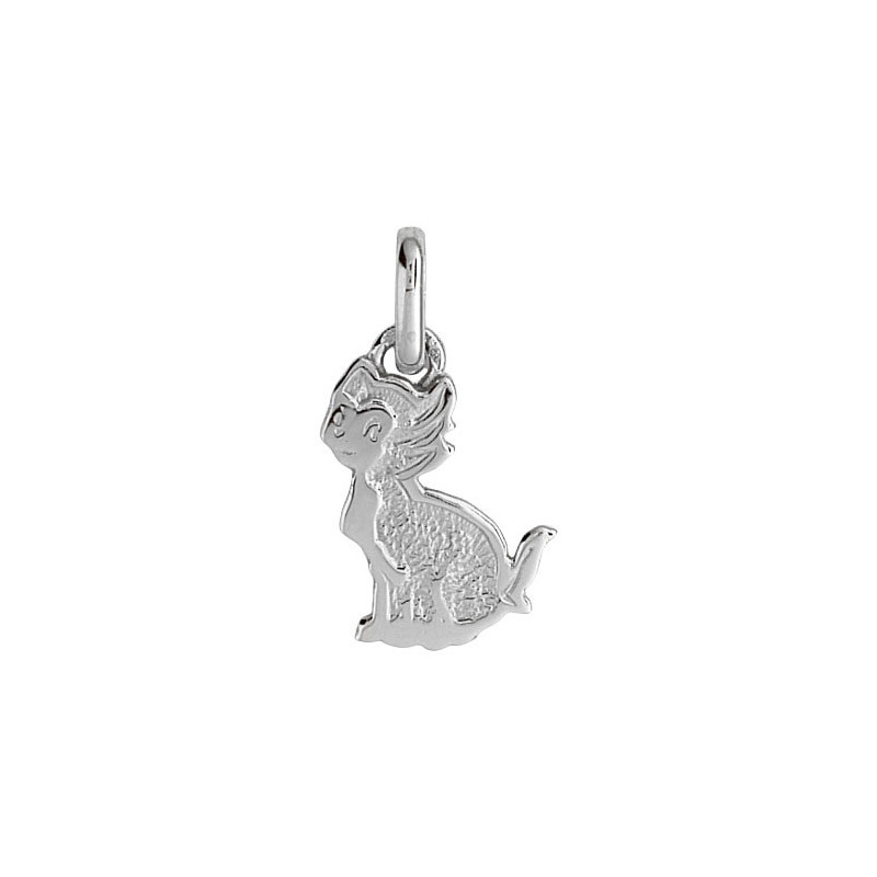 Pendentif chat  - argent - Artisanat français depuis 1954   - Bijouterie La Petite Française