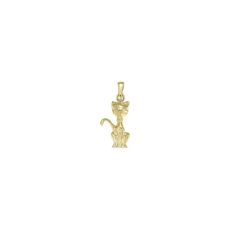 Pendentif chat assis   – Or 18 carats jaune, gris ou rose – Atelier 1924 - Patrimoine Vivant Français  