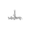 Pendentif 4 chiens Teckels Argent -  Atelier 1924 - Patrimoine Vivant Français  - Bijouterie La Petite Française