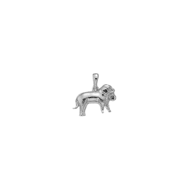 Pendentif chien saint-Bernard argent  - Atelier 1924 - Patrimoine Vivant Français  - Bijouterie La Petite Française