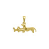Pendentif 4 chiens Teckels – plaqué Or jaune ou rose – Atelier 1924 - Patrimoine Vivant Français 