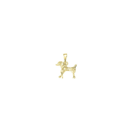 Pendentif chien Caniche – plaqué Or jaune ou rose – Atelier 1924 - Patrimoine Vivant Français 