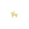 Pendentif chien Caniche  – plaqué Or jaune ou rose – Atelier 1924 - Patrimoine Vivant Français 