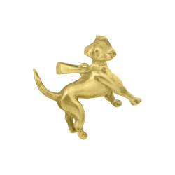 Pendentif chien Labrador  – plaqué Or jaune ou rose – Atelier 1924 - Patrimoine Vivant Français 