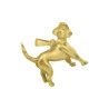 Pendentif chien Labrador  – plaqué Or jaune ou rose – Atelier 1924 - Patrimoine Vivant Français 