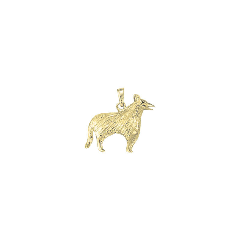Pendentif chien Colley – plaqué Or jaune ou rose – Atelier 1924 - Patrimoine Vivant Français 