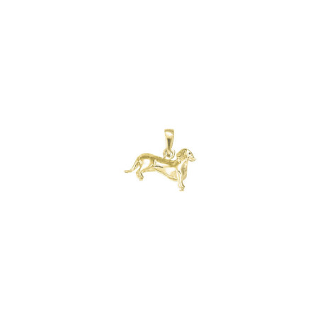 Pendentif chien Teckel – plaqué Or jaune ou rose – Atelier 1924 - Patrimoine Vivant Français 