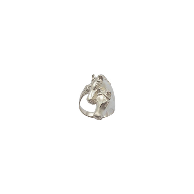 Bague chevaux Argent -  Atelier 1924 - Patrimoine Vivant Français 
