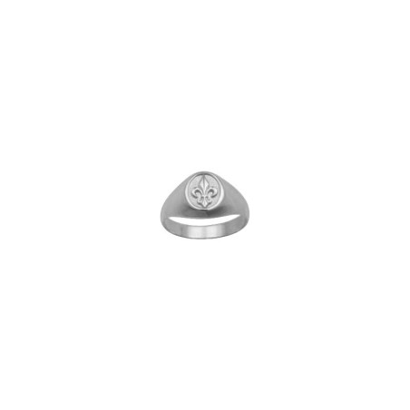 Chevalière fleur de Lys Argent -  Atelier 1924 - Patrimoine Vivant Français 