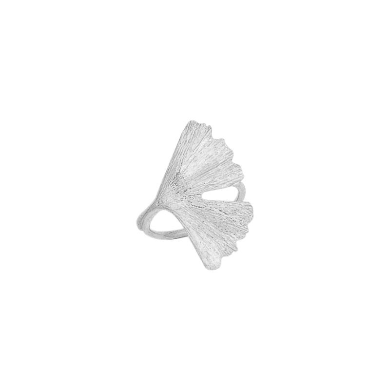 Bague Ginkgo biloba  Argent -  Atelier 1924 - Patrimoine Vivant Français 