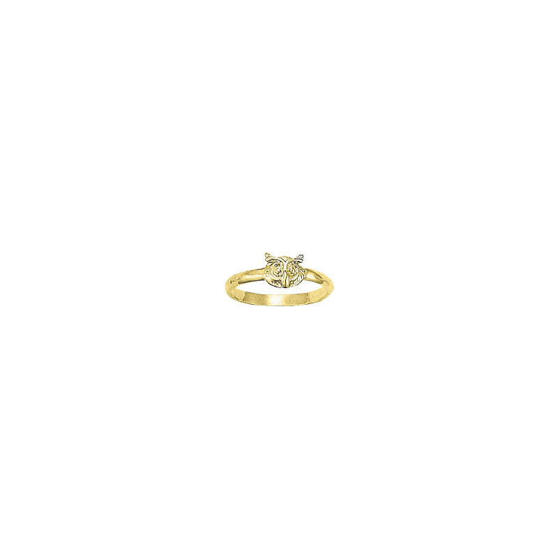 Bague chouette - Plaqué Or - jaune ou rose - Atelier 1924 - Patrimoine Vivant Français  