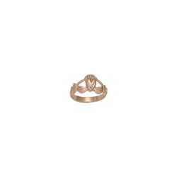 Bague de Claddagh - Plaqué Or - jaune ou rose - Atelier 1924 - Patrimoine Vivant Français  