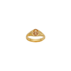 Bague fleur de Lys - Plaqué Or - jaune ou rose - Atelier 1924 - Patrimoine Vivant Français  