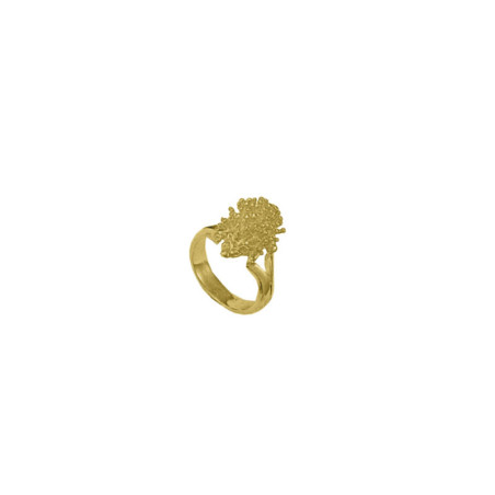 Bague hérisson  - Plaqué Or - jaune ou rose - Atelier 1924 - Patrimoine Vivant Français  