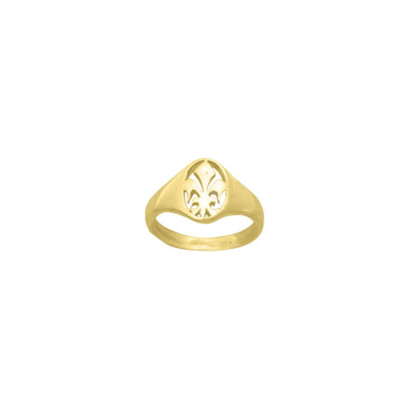 Bague fleur de Lys - Plaqué Or - jaune ou rose - Atelier 1924 - Patrimoine Vivant Français  