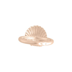 Bague Coquille Saint-Jacques - Plaqué Or - jaune ou rose - Atelier 1924 - Patrimoine Vivant Français  