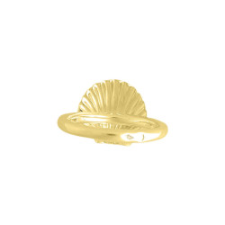 Bague Coquille Saint-Jacques - Plaqué Or - jaune ou rose - Atelier 1924 - Patrimoine Vivant Français  