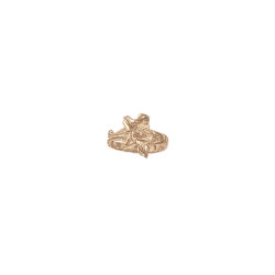 Bague fleur gentiane  - Plaqué Or - jaune ou rose - Atelier 1924 - Patrimoine Vivant Français  