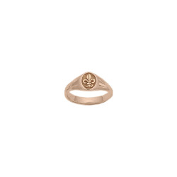 Bague fleur de Lys - Plaqué Or - jaune ou rose - Atelier 1924 - Patrimoine Vivant Français  