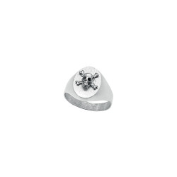 Chevalière tête de mort ovale - Argent – Artisanat Français depuis 1954 