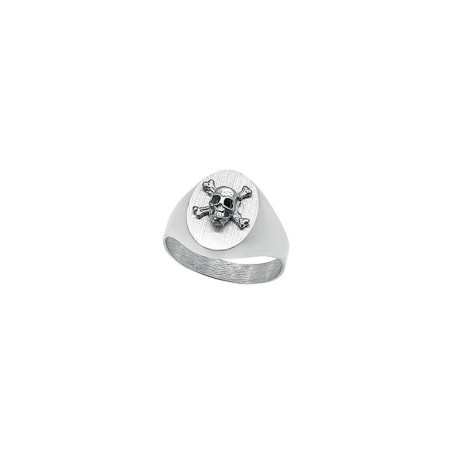 Chevalière tête de mort ovale - Argent – Artisanat Français depuis 1954 