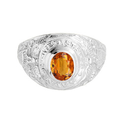Chevalière Us Navy citrine - Argent – Artisanat Français depuis 1954 