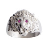Chevalière lion rubis - Argent – Artisanat Français depuis 1954 