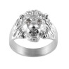 Chevalière lion yeux diamants - Argent – Artisanat Français depuis 1954 