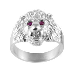 Chevalière lion rubis - Argent – Artisanat Français depuis 1954 